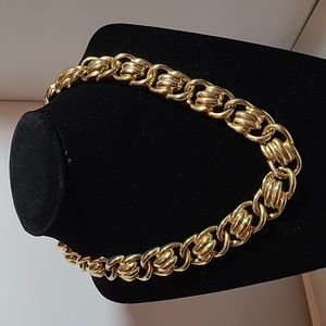 Vintage 1980's Necklace Goldtone Chunky Chain